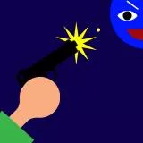 Shooting Target with Pistol