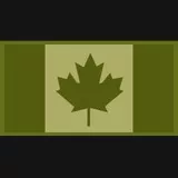 Canadian Flag in Military Drab - colours match official patch more closely