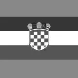 Black and white Croatian flag