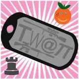 Marksman/Camper Dog Tag with random happy Orange?