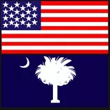 USA/South Carolina Flag Patch