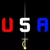 United States abbreviation with small sword