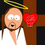 jesus south park love fist