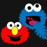 Elmo and Cookie Monster