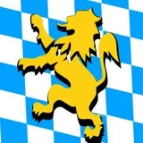 bayerische Flagge mit Löwen