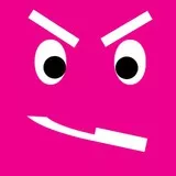 Pink Angry Face