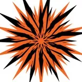 Spiked Stars(black an orange)