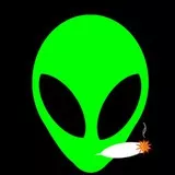 Alien Smoking A Spliff