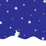 雪とうさぎ