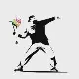 banksy flower man