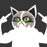 grumpy cat finger