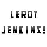 Leroy Jenkins - made (mostly) with WEC text to emblem program: http://emblemsbf.com/order-11428.html