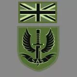 British SAS Patch and Flag Woodland Camo MK3