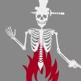 Skull on fire