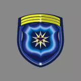 Badge blue and yellow