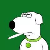 green dog