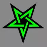 Green pentagram